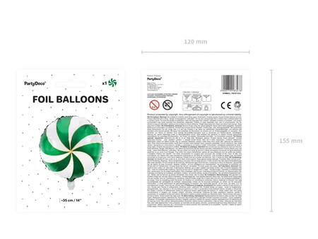 Foil balloon - Candy - 35 cm - green