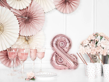 Foil balloon - Sign "&" - Pink Gold - 35 cm