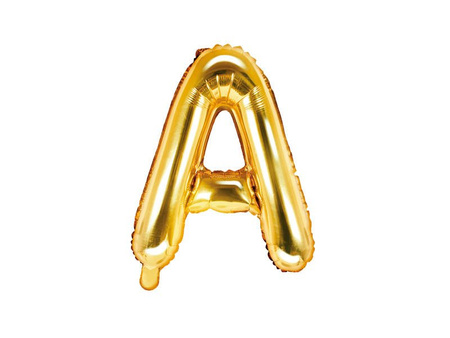 Foil balloon - Letter "A" - Gold - 35 cm