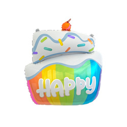 Foil Cake Balloon - Happy - 58.9 x 87.6 cm