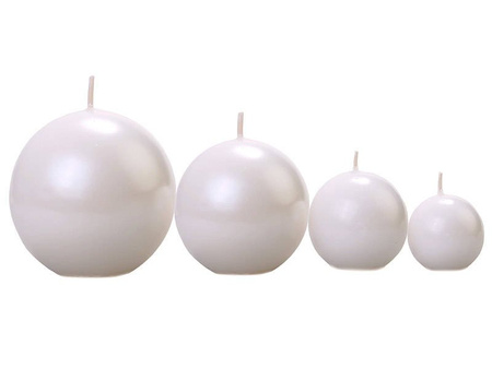  Ball Candle - Metalized - Pearl - 8cm - 1 piece