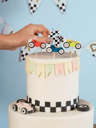 Birthday candles - Cars - 2-3 cm - 5 pcs.