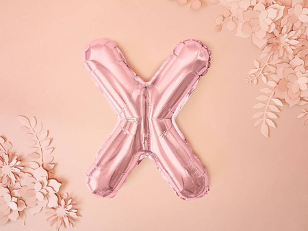 Foil balloon - Letter "X" - Pink Gold - 35 cm