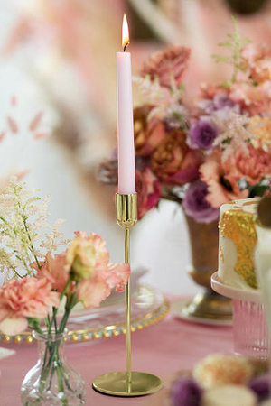 Candleholder - Gold - Single - 22 cm