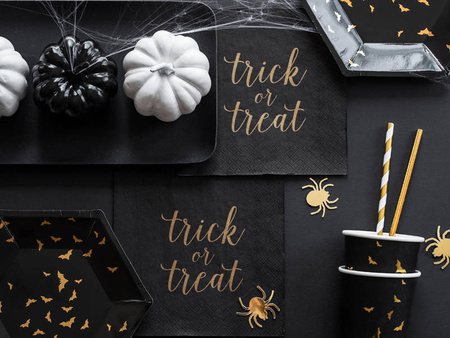 Paper plates - Trick or Treat - Black - 6 pieces