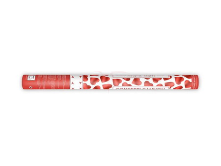 Confetti Tube - Hearts - Red - 60cm