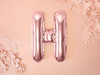 Foil balloon - Letter "H" - Pink Gold - 35 cm