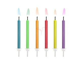 Birthday candles - Colorful Flames - 6 pieces