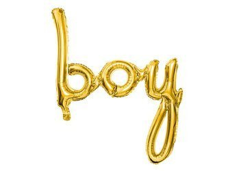 Foil balloon - Boy - Gold - 63.5 x 74 cm