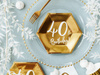 Birthday plates - 40th Birthday! - Gold - 6 pieces 