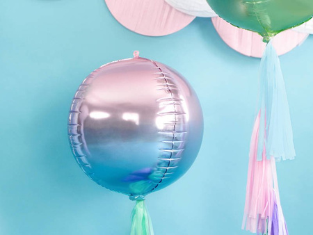 Foil balloon - Ombre ball - Purple and Blue - 35 cm