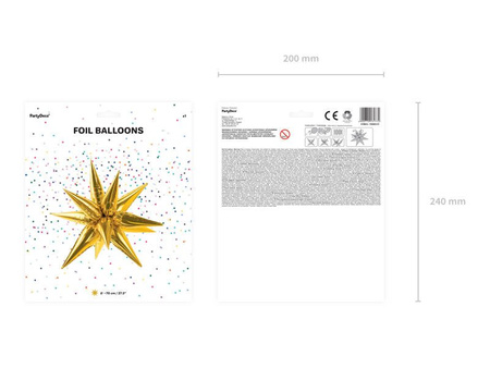 Foil balloon - 3D Star - Gold - 70 cm