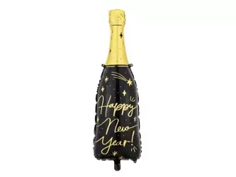 Foil balloon - Bottle - Happy New Year - 39,5 x 98 cm - mix