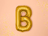 Foil balloon - Letter "B" - Gold - 35 cm