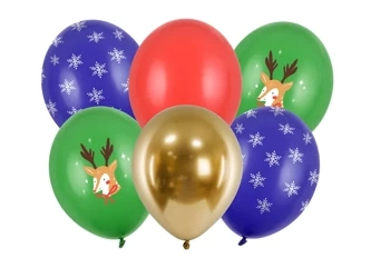 Strong balloons 30cm - Merry Christmas - 6 pcs