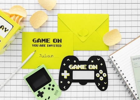 Paper invitations - Gamepad - 6 pieces