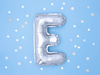 Foil balloon - Letter "E" - Silver - 35 cm