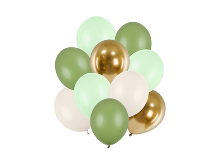 Latex balloons 30 cm - Green - Mix - 10 pieces