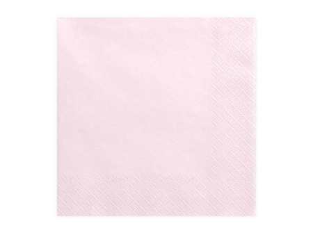 Paper napkins - Light powder pink - 33 x 33cm - 20 pieces