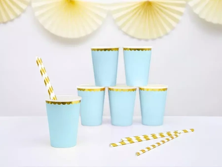 Cups - 220ml - light blue - 6 pcs.