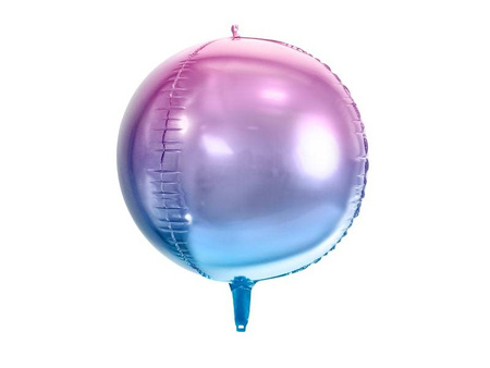 Foil balloon - Ombre ball - Purple and Blue - 35 cm