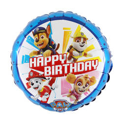 Foil balloon - Psi Patrol - Happy Birthday 18"