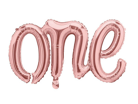 Foil balloon - One - Pink gold - 66 x 37 cm