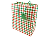 Gift Bag - CHRISTMAS - Houndstooth - 330x263x137mm