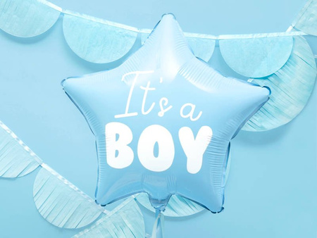 Foil balloon - Blue Star - It's a Boy - 48 cm