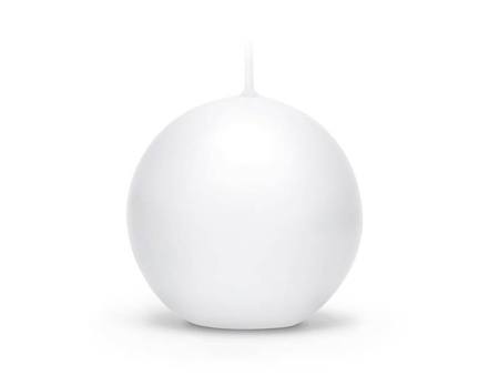 Frosted Ball candle - 6 cm - white - 10 pcs.