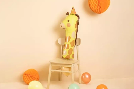 Foil balloon - Number 1 - Giraffe - 42 x 90 cm - 1 pc.