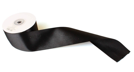 Satin ribbon - 50mm x 25m - black