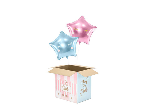 Boy or Girl - Gender Reveal box - 60 x 40 x 60 cm