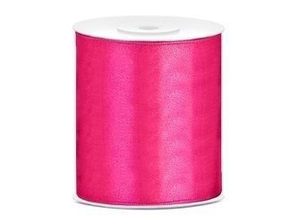 Satin ribbon - Dark pink - 100mm/25m