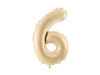 Foil balloon - Number 6 - beige - 72 cm