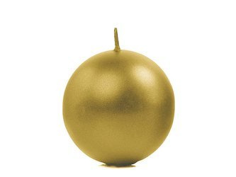 Metallized Candle Ball - 6 cm - gold - 10 pcs.