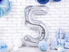 Foil balloon - Number "5" - Silver - 86 cm