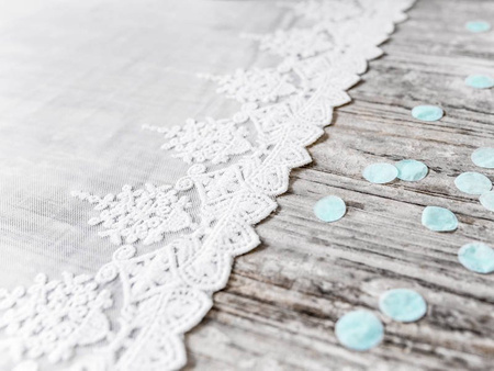 Decorative lace - Broken white - 0,45 x 9 m