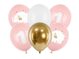  Balloons 30 cm - Birthday - Pastel Pale Pink - 6 pcs