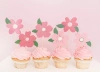 Cake Toppers Flowers - Mix - 13-14.5 cm - 8 pieces