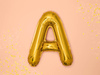 Foil balloon - Letter "A" - Gold - 35 cm