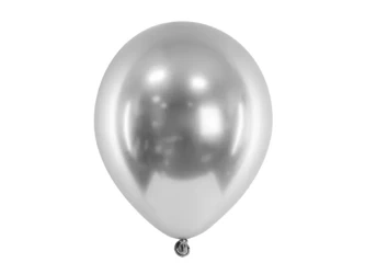 Glossy balloons 46cm - Silver - 5 pieces