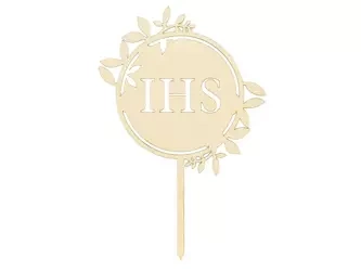 Wooden Topper - IHS - 23cm