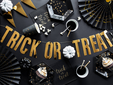 Banner - Trick or Treat - Gold - 12 x 80 cm