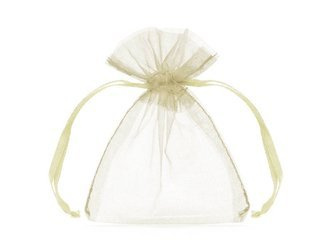 Organza bags - Cream - 20 pieces - 7.5 x 10cm