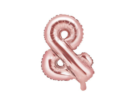 Foil balloon - Sign "&" - Pink Gold - 35 cm