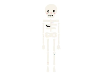 Hanging decoration - Skeleton - White - 110 cm