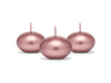 Metallized floating candle - 4 cm - pink gold - 50 pcs.