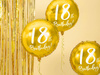 Foil balloon - Round - 18th Birthday! - Gold - 45cm