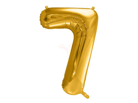 Foil balloon - Number "7" - Gold - 86 cm